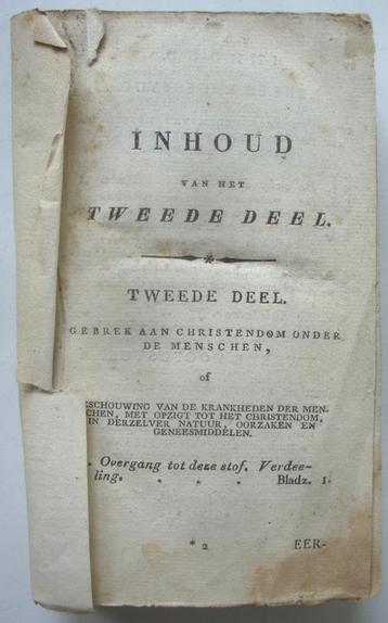 Christelijk boek  1820 onbekende titel "Gebrek aan Christen beschikbaar voor biedingen