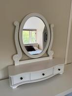 Witte Kaptafel met Spiegel, Ophalen, 100 tot 150 cm, Nieuw, Ovaal