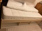 Een persoon bed Ikea/verstelbare lattenbodem/matras, Crème, 90 cm, Gebruikt, Eenpersoons