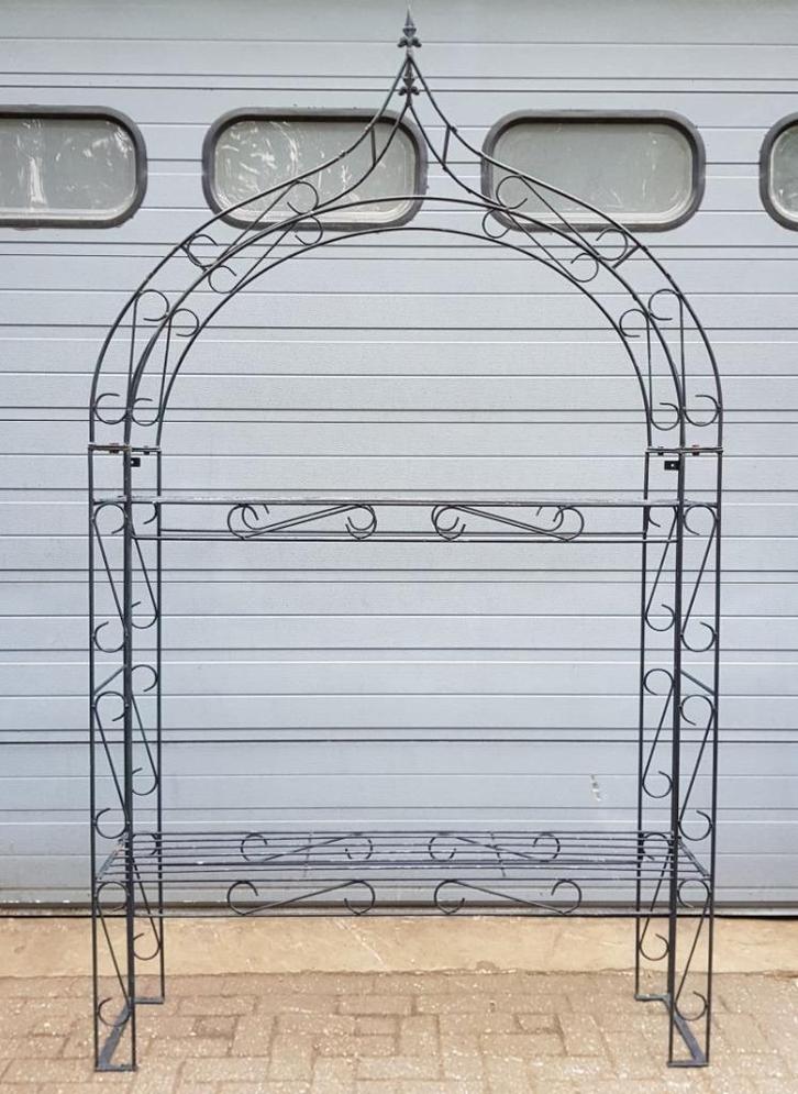 Groot landelijke klassiek tuinrek etagere tuinschap zwart, Huis en Inrichting, Woonaccessoires | Etagères, Zo goed als nieuw, Verzenden