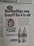 Advertentie Hero Voetbaltips van Johan Cruyff (1973), Ophalen of Verzenden, 1960 tot 1980, Knipsel(s)