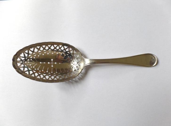 zilveren natfruit lepel Amsterdam S = 1902, Antiek en Kunst, Antiek | Goud en Zilver, Zilver, Verzenden