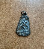 Art Deco St. Christopher Medaillon - Katholiek Gebed NLs, Antiek en Kunst, Antiek | Religie, Ophalen of Verzenden