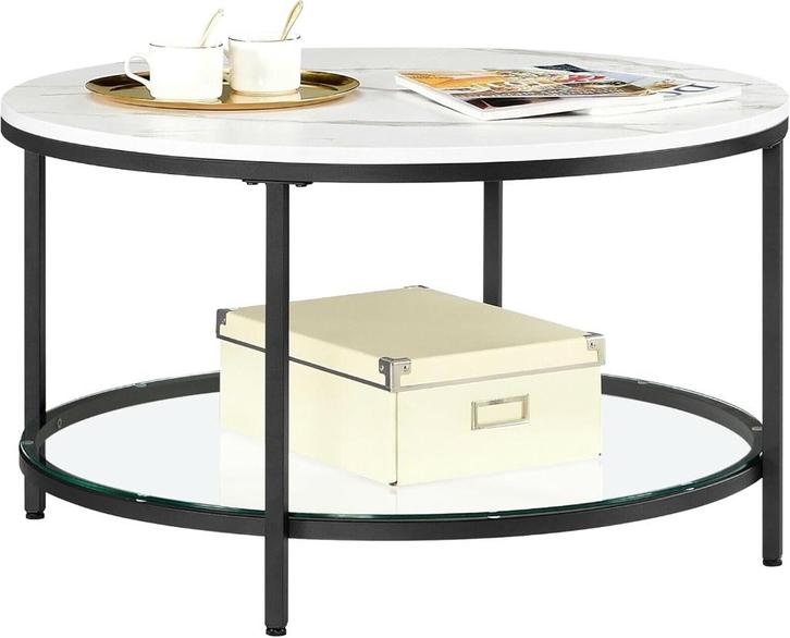 Vasagle LCT071B13 salontafel | Modern design, marmerlook, Huis en Inrichting, Tafels | Salontafels, Nieuw, Minder dan 50 cm, 50 tot 100 cm