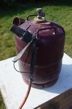 Gasfles met brander en handbescherming, lange slang, Doe-het-zelf en Verbouw, Gereedschap | Handgereedschap, Ophalen, Gebruikt