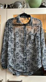 MANGO Collection semi-transparante blouse mt S, Kleding | Dames, Blouses en Tunieken, Blauw, Ophalen of Verzenden, Zo goed als nieuw