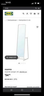 IKEA KNAPPER Spiegel met Kledingrek, Huis en Inrichting, Woonaccessoires | Spiegels, Ophalen, Minder dan 50 cm, Zo goed als nieuw