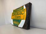 BP Energic emaille reclamebord, Verzamelen, Reclamebord, Gebruikt, Ophalen of Verzenden, Nvt