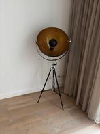 Zwarte/Gouden Schemerlamp met Dimmer - Als Nieuw, Ophalen of Verzenden, Zo goed als nieuw, Metaal, 100 tot 150 cm