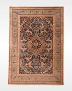 Vintage Naïn style oosters vloerkleed beige blauw 135x191cm, Crème, Gebruikt, 100 tot 150 cm, Ophalen of Verzenden