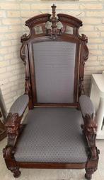 kasteel antieke fauteuil, Antiek en Kunst, Antiek | Meubels | Stoelen en Banken, Ophalen of Verzenden