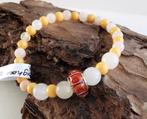 edelsteen armband met trollbead, Verzenden, Nieuw, Zilver
