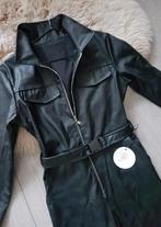 Jumpsuit leatherlook zwart one size, Kleding | Dames, Jumpsuits, Verzenden, Nieuw, Zwart
