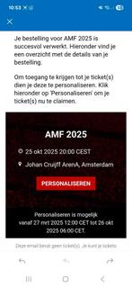 AMF  1 kaart, Tickets en Kaartjes, Twee personen, Overige soorten