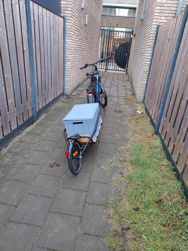 Fietskar/fietsaanhanger - Klarfit Companion Chaser met as, Fietsen en Brommers, Fietsaccessoires | Aanhangers en Karren, Gebruikt