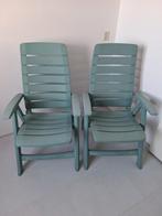 Tuinstoelen - Groen - Stevig / MOET WEG, Ophalen, Gebruikt, Kunststof, Inklapbaar