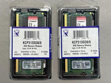 Kingston 8 GB DDR3 SO-DIMM PC3-10600 1333Mhz beschikbaar voor biedingen