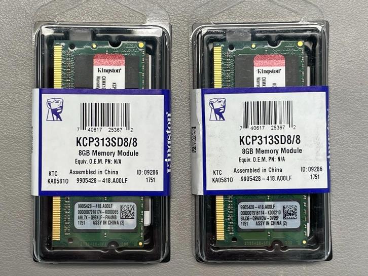 Kingston 8 GB DDR3 SO-DIMM PC3-10600 1333Mhz, Computers en Software, RAM geheugen, Nieuw, Laptop, 8 GB, DDR3, Ophalen of Verzenden