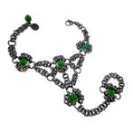 16-19cm 20mm Armband + Ring Dames Gepolijst RVS Byzantijns, Met kristal, Staal, Birgitta-Gracht 33, 6465 EL Kerkrade, Nederland