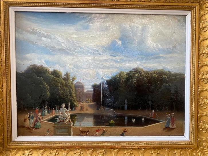 Antik -Paris, Antiek en Kunst, Kunst | Schilderijen | Klassiek, Verzenden