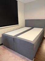 Boxspring Varena grijs 140x200 cm met opbergruimte, Ophalen, Gebruikt, Tweepersoons, 140 cm