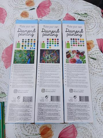 3 nieuwe daimond paiting uil pauw vlinder beschikbaar voor biedingen