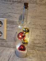 fles met kerstballen en verlichting, Ophalen of Verzenden, Gebruikt