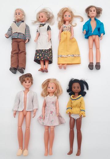 Vintage 7x Sunshine Family Barbie poppen jaren '70 Mattel beschikbaar voor biedingen