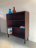 Midcentury vintage teak boekenkastje, Huis en Inrichting, Ophalen, Met plank(en), Gebruikt, 100 tot 150 cm