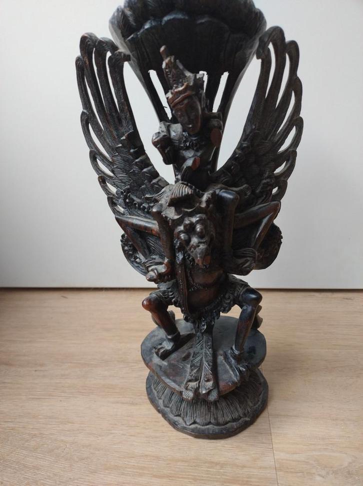 Houten Garuda beeld - Hindoeïsme, Antiek en Kunst, Kunst | Beelden en Houtsnijwerken, Ophalen of Verzenden