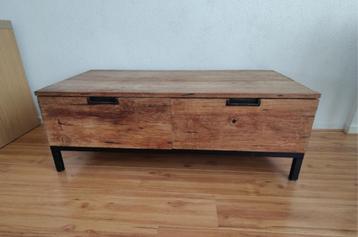 Massief Houten TV meubel bruin kast; TV stand wood 120cm beschikbaar voor biedingen