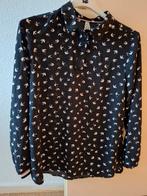Blouse met vogels - Maat 42, Zwart, Maat 42/44 (L), Ophalen of Verzenden, Onbekend