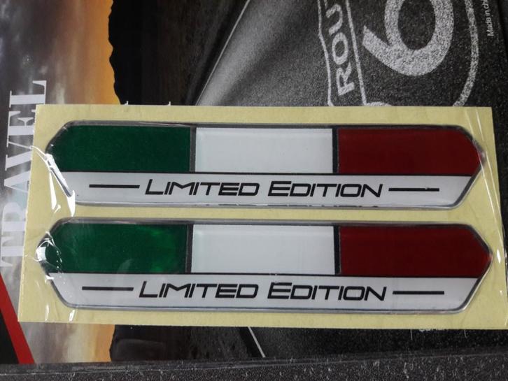 2x 3D sticker Italiaanse Italian vlag flag Limited Edition, Verzamelen, Stickers, Nieuw, Auto of Motor, Ophalen of Verzenden
