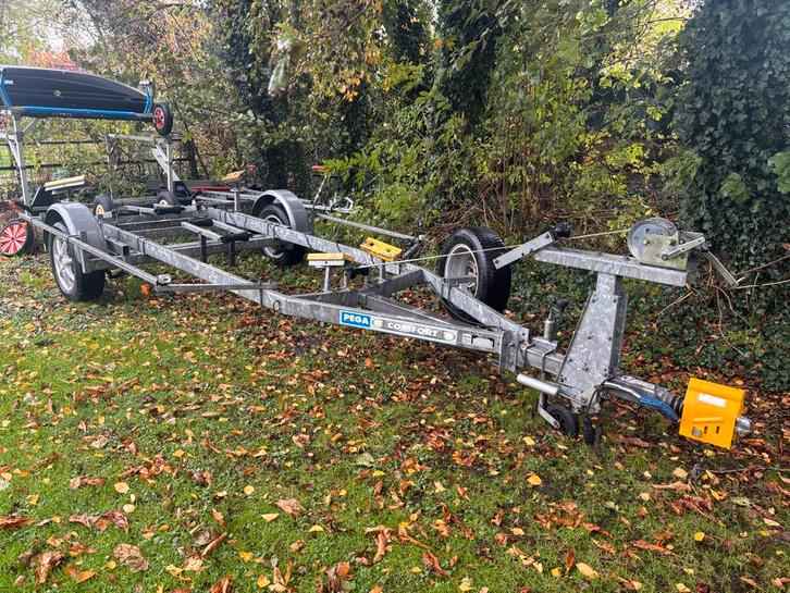 Pega ZB 1800KG Geremde Boottrailer - Sloepentrailer, Watersport en Boten, Boottrailers, Gebruikt, Sloepentrailer, 1500 tot 3000 kg