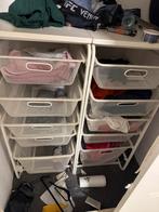 2 ikea opberg rek met manden / opbergladen, Huis en Inrichting, Ophalen, Zo goed als nieuw, Minder dan 100 cm, Metaal