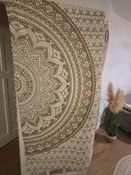 Vitrage / gordijn goud wit, Ophalen of Verzenden, Nieuw, Wit, 200 cm of meer