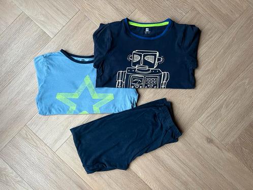 Pyjama, blauw, ‘Glow in the Dark’, mt 134/140, Kinderen en Baby's, Kinderkleding | Maat 140, Gebruikt, Jongen, Nacht- of Onderkleding