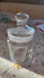 Glazen pot met deksel 12cm hoog, Ophalen of Verzenden, Zo goed als nieuw