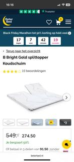 B Bright splittopper 180, Ophalen, Zo goed als nieuw, Tweepersoons, 180 cm