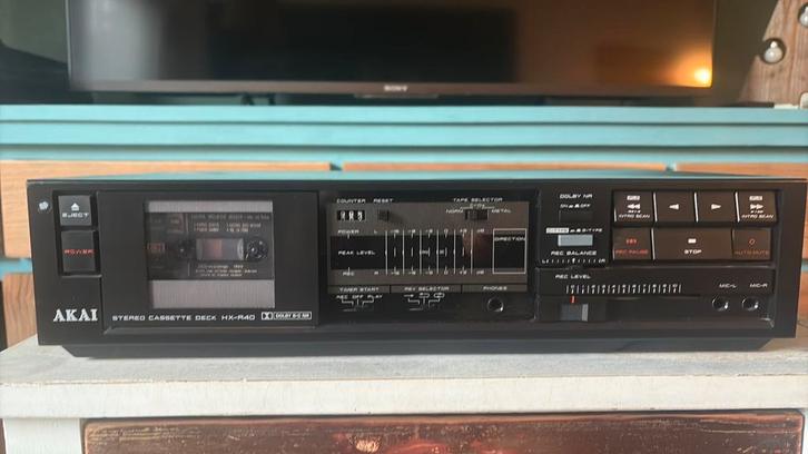 AKAI HX-R40, Audio, Tv en Foto, Cassettedecks, Enkel, Akai, Tiptoetsen, Tape counter, Ophalen of Verzenden
