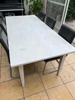 Kersenhouten tafel white wash (220*100), Huis en Inrichting, Tafels | Eettafels, Ophalen, Gebruikt, 100 tot 150 cm, 200 cm of meer