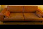 Cognac bruine eco leer bank 240x96x78 zonder poten 51cm hoog, Huis en Inrichting, Banken | Bankstellen, Ophalen, Driepersoons