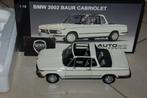 1:18 BMW 2002 BAUER CABRIO chamonixwhite Autoart 70532 WRH, Hobby en Vrije tijd, Modelauto's | 1:18, Verzenden, Zo goed als nieuw