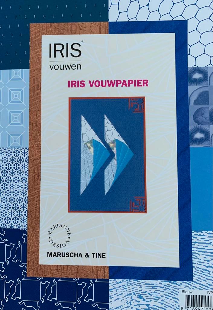 Gedessineerd papier in blauw tinten voor bv. Iris vouwen, Hobby en Vrije tijd, Kaarten | Zelf maken, Nieuw, Ophalen of Verzenden