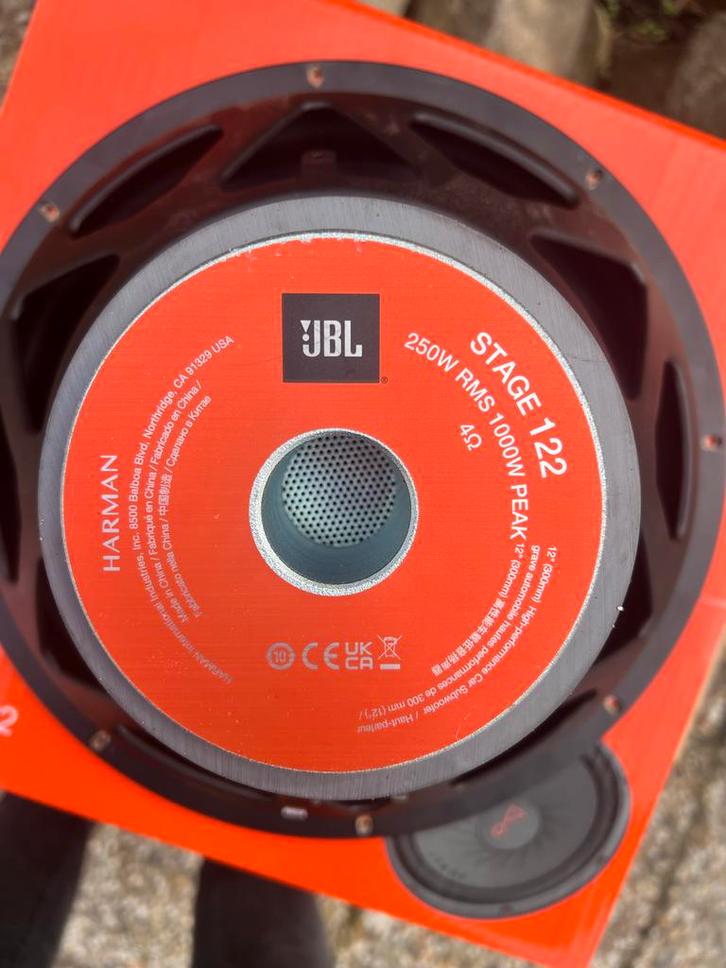 JBL Stage 122 Subwoofer - 1000W - Incl. Doos & Optie Kabels, Auto diversen, Autospeakers, Zo goed als nieuw, Ophalen