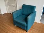 Gratis lekker zittende petrol fauteuil, Huis en Inrichting, Fauteuils, Ophalen, Gebruikt, 75 tot 100 cm, Stof