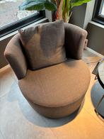 Olav Showroommodel Ronde Fauteuil - Latenzo Brown, Ophalen of Verzenden, Zo goed als nieuw, 75 tot 100 cm, Stof