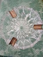 Kristallen asbak met metalen accenten, Ophalen of Verzenden