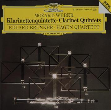 Klarinetkwintetten/ Mozart & Weber - Brunner/ Hagen Quartett beschikbaar voor biedingen