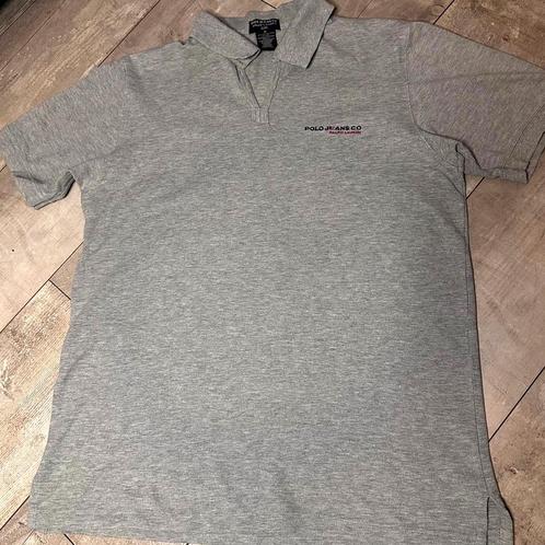 Vintage Ralph Lauren Polo Jeans Co. polo – maat M - Grijs, Kleding | Heren, Polo's, Zo goed als nieuw, Grijs, Ophalen of Verzenden